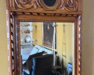 Ornate Wood Carved Mirror