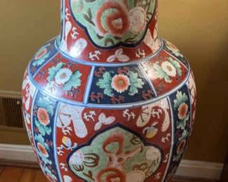 Oversized Chinese Imari Floor Vase