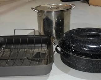 Granite ware Roasting Pot Calphalon Roasting Pan Large Stainless Steel Pot Cooking Syringe