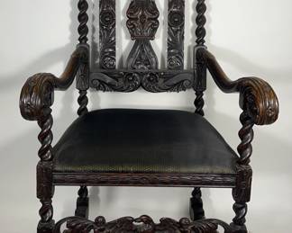 Antique Victorian Hall Chair Satin Seating Pad