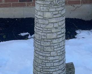 Handmade Stone Light House Lawn Light