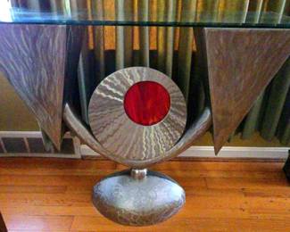 Contemporary Table made of metal and glass