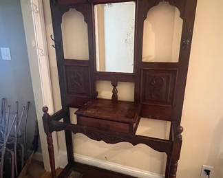 Antique hall tree
