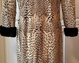 Leopard full length coat