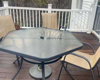 Octagonal Patio Table and chairs