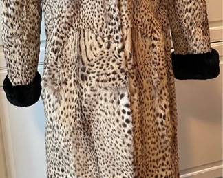 Leopard full length coat