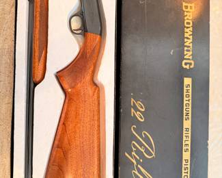 Browning .22 Semi Auto Rifle - Made in Belgium 1960-1970’s Condition: Mint - Near Mint 
Includes the Original Box. 