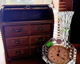 Jewlery box & Crystal Clock 