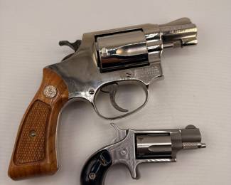 Smith & Wesson Air Weight 38 Special & North American Arms .22 5-shot Revolver 