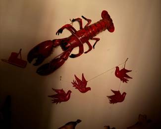 Vintage wall art lobster 