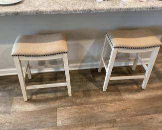 Two bar stools.