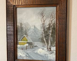 Oil painting with beautiful frame.