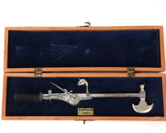 Lot 112 Miniature BattleAxe Wheellock Combination Gun