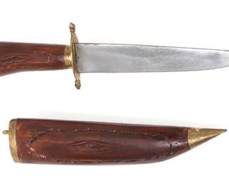 Lot 11 Colonial Knife w Scabbard