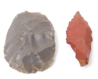 Lot 67 Grey Scraper Red Jasper Arrowhead