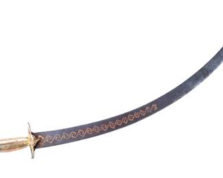 Lot 23 European Gilt Blued Sword
