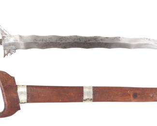 Lot 95 Moro 13Wave Kris Blade w Scabbard