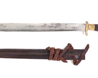 Lot 85 Large Negrito Bolo Sword w Scabbard