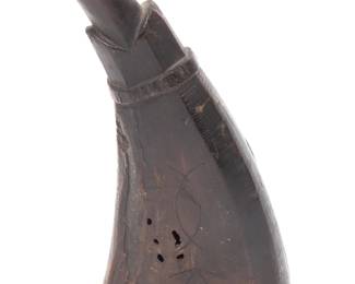 Lot 115 Early Wheellock Powder Horn, 17th c.