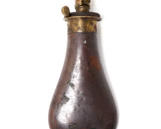 Lot 110 Adjustable Charge Copper Brass English Powder Flask