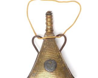 Lot 118 Islamic Brass Powder Flask, 19th c.
