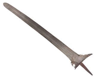 Lot 71 Moro or Sulu Straight Kris Blade, Laminated Steel