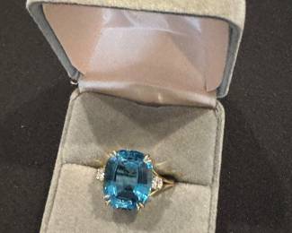 Large Aquamarine ring