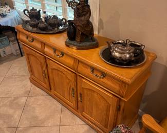 Another Richard Acott sculpture 2/15 limited edition - bronze and silver tea set 