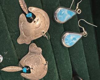 Fetish earrings, inlaid earrings