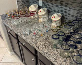 Handblown mexican glassware