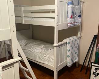Bunk beds with bedding