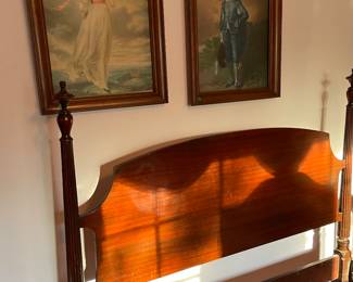 Antique bed frame and rails full to queen