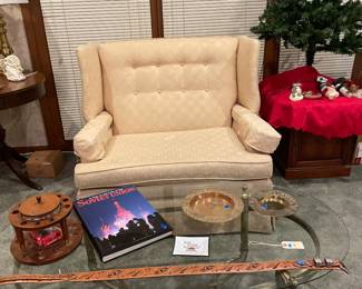 Glass top coffee table