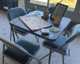 Card table and chairs
