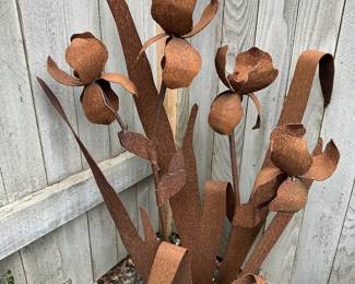 Rustic Metal Yard Art