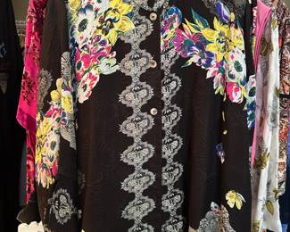 Citron Santa Monica Silk Blouse - Size 3X