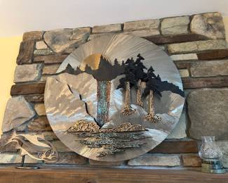 1994 Circular Sunset Metal Wall Sculpture by Ross Bendixen