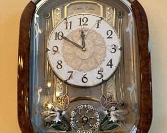 Seiko "The Gardens of Time" Melodies in Motion Wall Clock