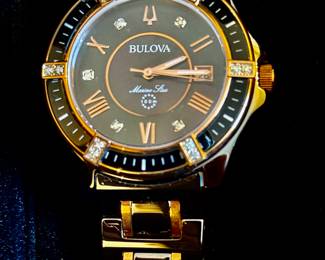 Bulova Women's Diamond-Accent Marine Star Two-Tone Watch