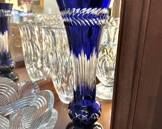 Waterford Crystal Fleurology Amy Blue Vase