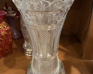 Waterford Crystal 2-PC Hurricane Vase