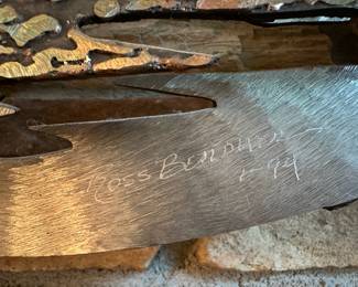 1994 Circular Sunset Metal Wall Sculpture by Ross Bendixen