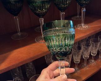 Waterford Crystal Serenity Green Wine Glasses