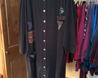 Blue Cactus Black Linen Button Up Maxi Dress – Size 3X