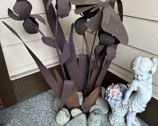 Rustic Metal Yard Art