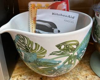 KitchenAid 5-Quart Tropical Floral Ceramic Bowl 