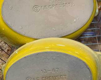 Le Creuset Yellow Oval Stoneware Gratin Dishes