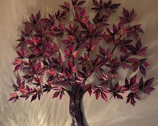 Copper Maple Tree Wall Sculpture