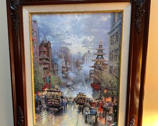 Framed Print "A View Down California Street From Nob Hill" by Thomas Kinkade