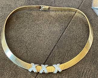 $5130 Diamond and Gold Choker 